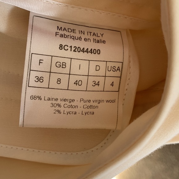 Christian Dior Wool/Cotton Cropped Pants - France 36, US 4 - new without tags - Picture 7 of 8